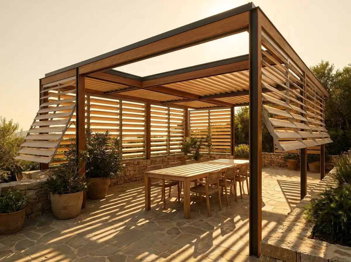 Architectural Sun Shading & Motorized Louver Pergolas - Rowui Architecture