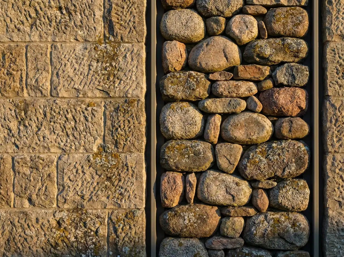 Natural Stone Cladding & Dry-Stacked Stone Masonry - Rowui Architecture