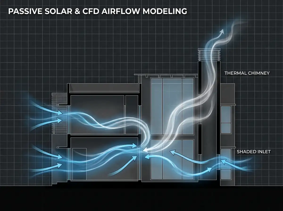 Passive Solar & Computational Fluid Dynamic (CFD) Airflow Modeling - Rowui Architecture