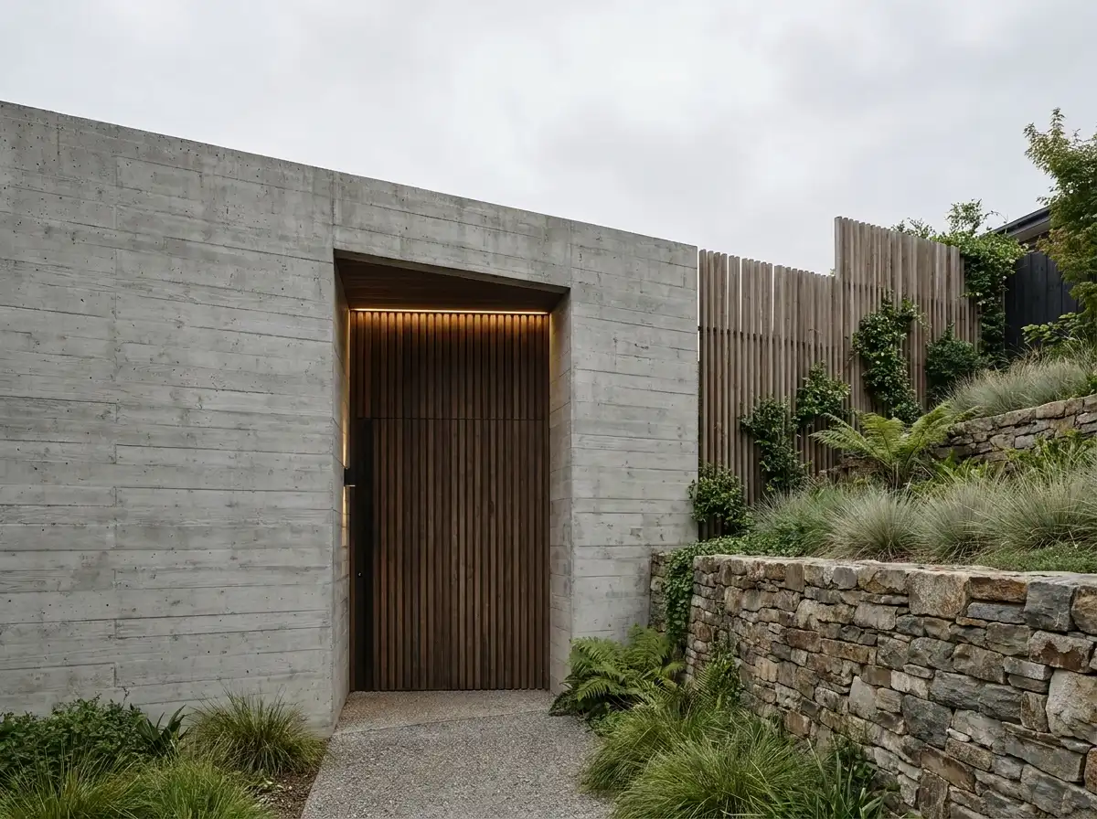 Perimeter Privacy Architecture & Acoustic Retaining Walls - Rowui Architecture
