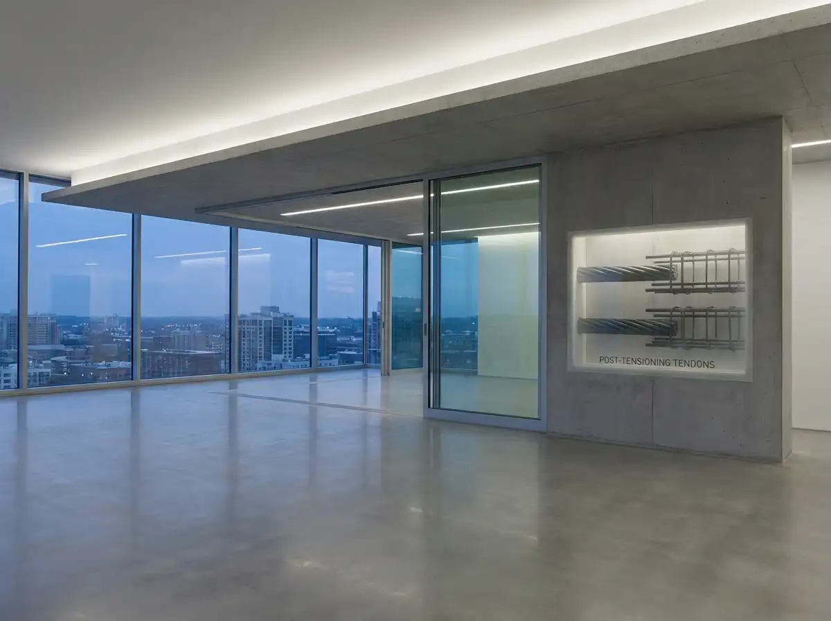 Post-Tensioned Structural Slab & Long-Span Coordination - Rowui Architecture