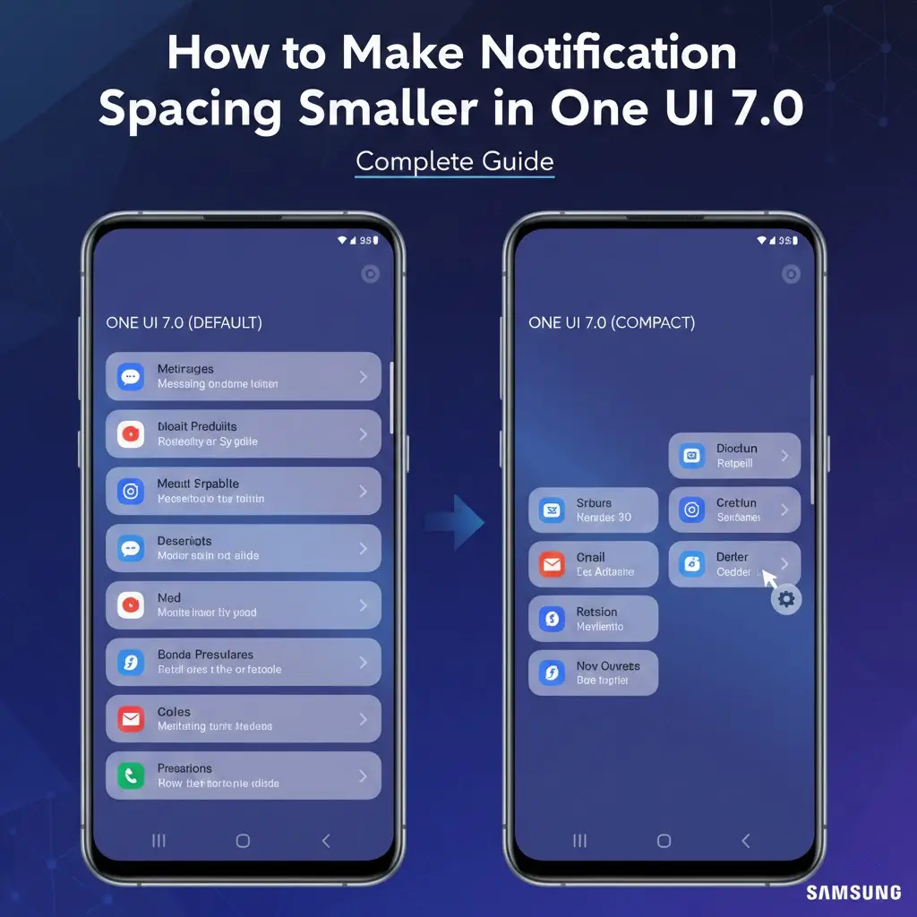 How to Make Notification Spacing Smaller in One UI 7.0 (Complete Guide)